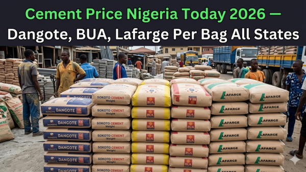 Cement Price in Nigeria Today 2026 — Dangote, BUA, Lafarge Per Bag (All States)