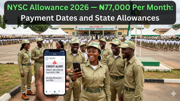 NYSC Allowance 2026: How Much Is the Monthly Stipend, Payment Dates and State Top-Ups
