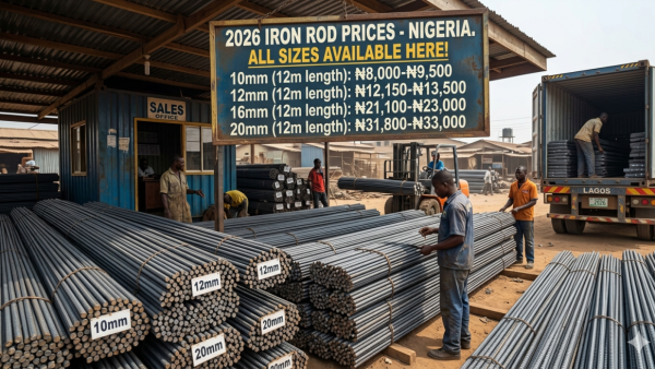 Iron Rod Price in Nigeria 2026 — Per Tonne for 8mm, 10mm, 12mm, 16mm, 20mm